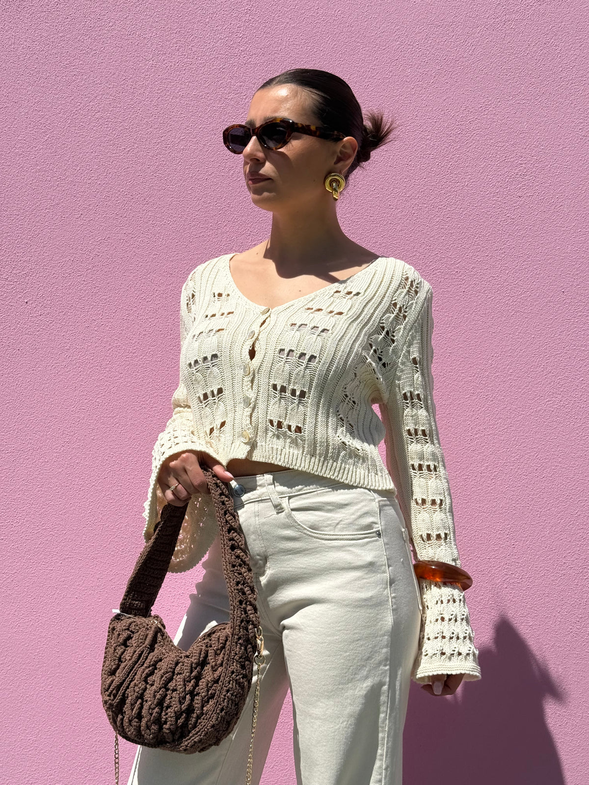 Cardigan traforato