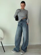 Jeans back strass