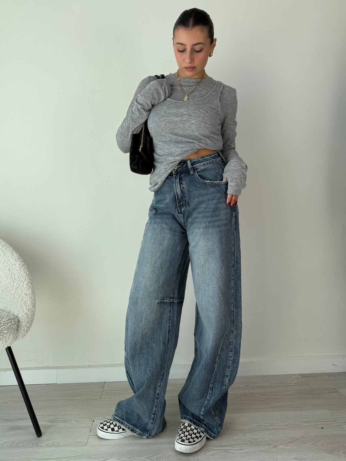 Jeans back strass