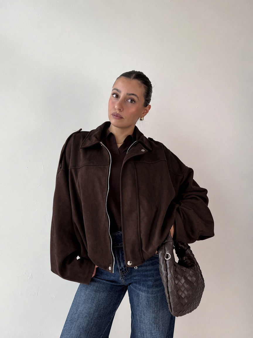 Bomber Suede TREND MARRONE