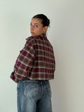 Camicia check crop