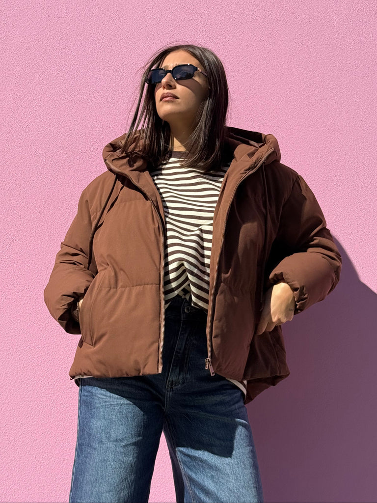 Piumino imbottito con cappuccio