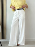 Pantaloni palazzo con cintura