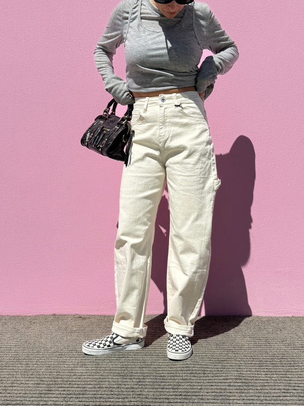 Jeans Balloon cargo panna