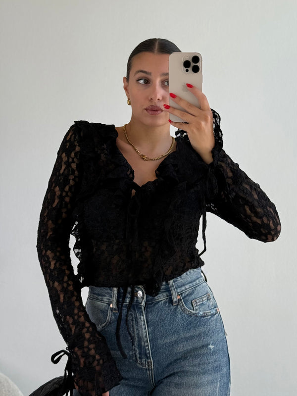 Camicia pizzo laccetti