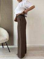 Pantaloni palazzo con cintura