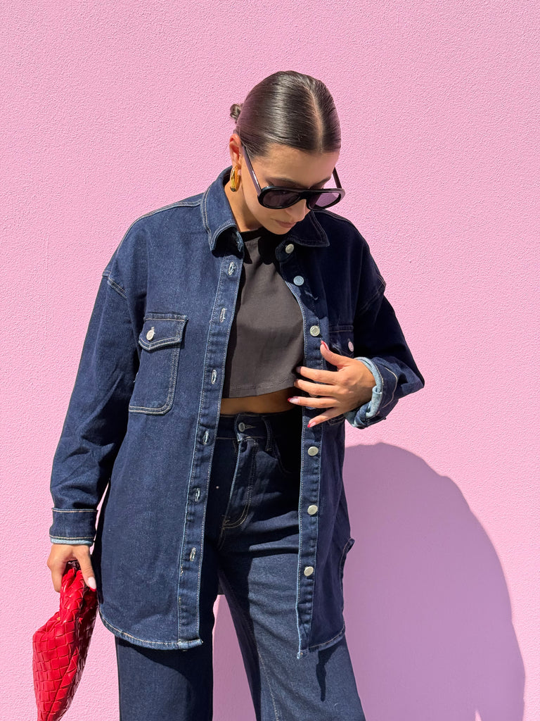 Giacca in denim lavaggio 0