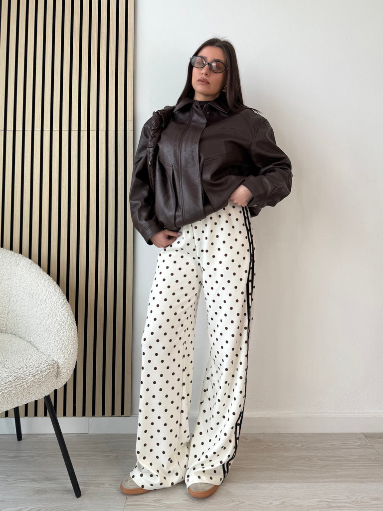 Pantaloni Stripes Pois