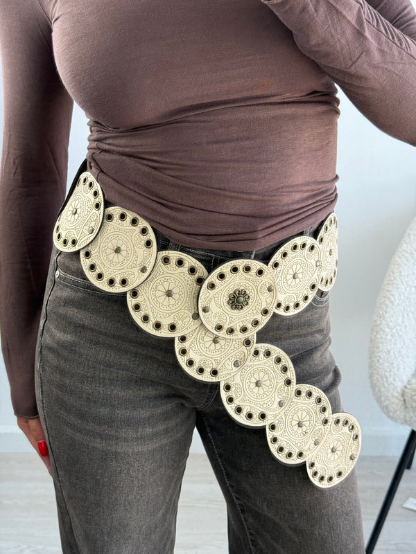 Cintura Western beige