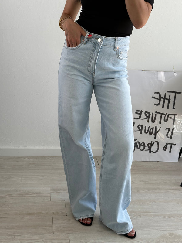 Jeans Palazzo blu chiaro