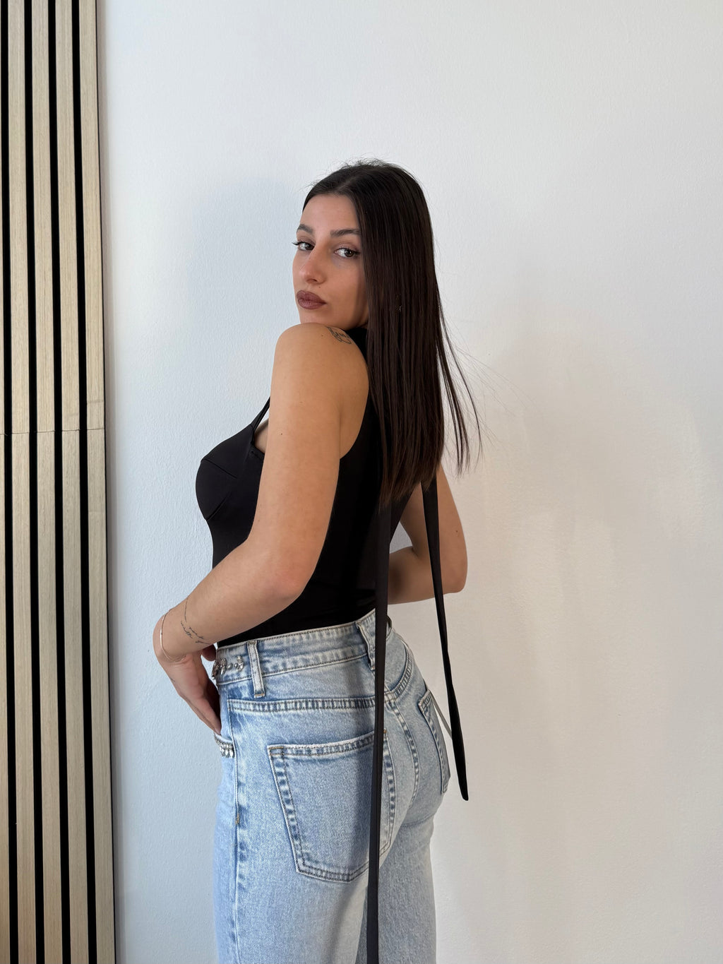 Top corpetto con foulard