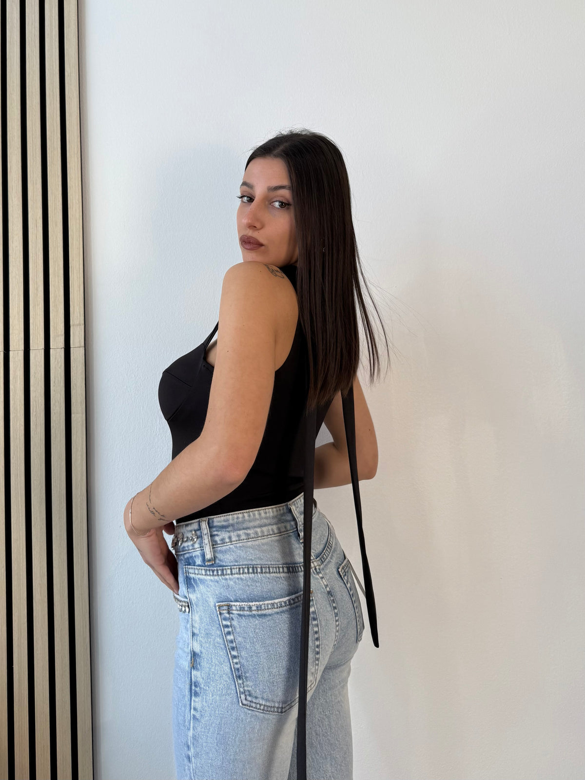 Top corpetto con foulard