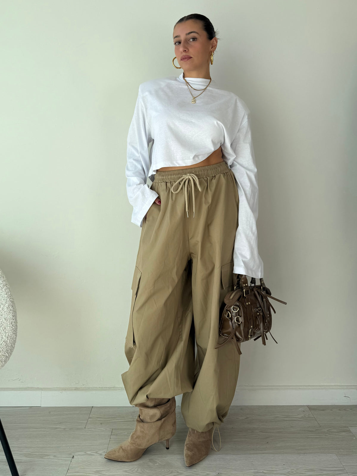 Pantalone cargo parachute