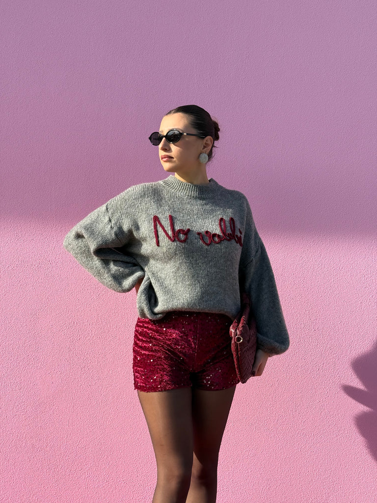 Culotte in velluto paillettes