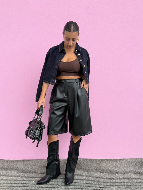 Giacca in Denim Crop