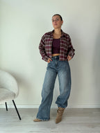 Camicia check crop