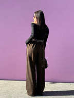 Pantalone palazzo con cinture