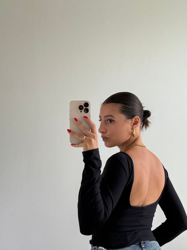 Top crop scollo dietro