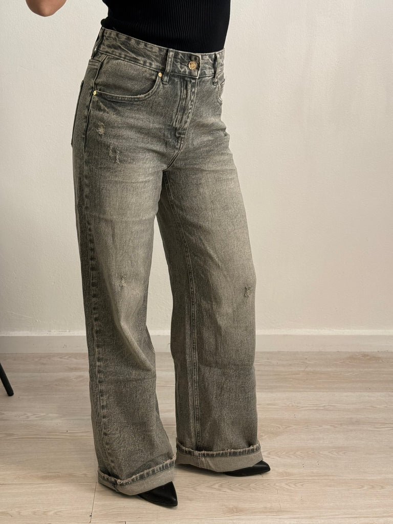 Jeans palazzo Grigio