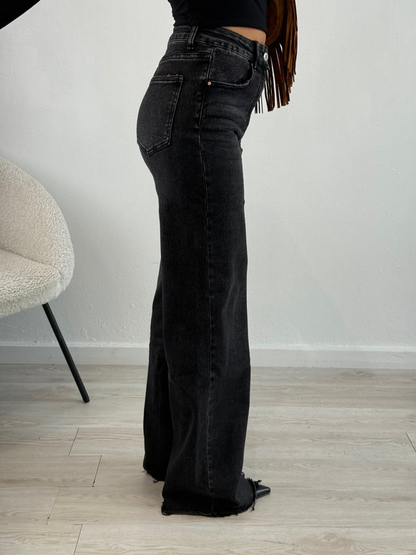 Jeans a palazzo neri