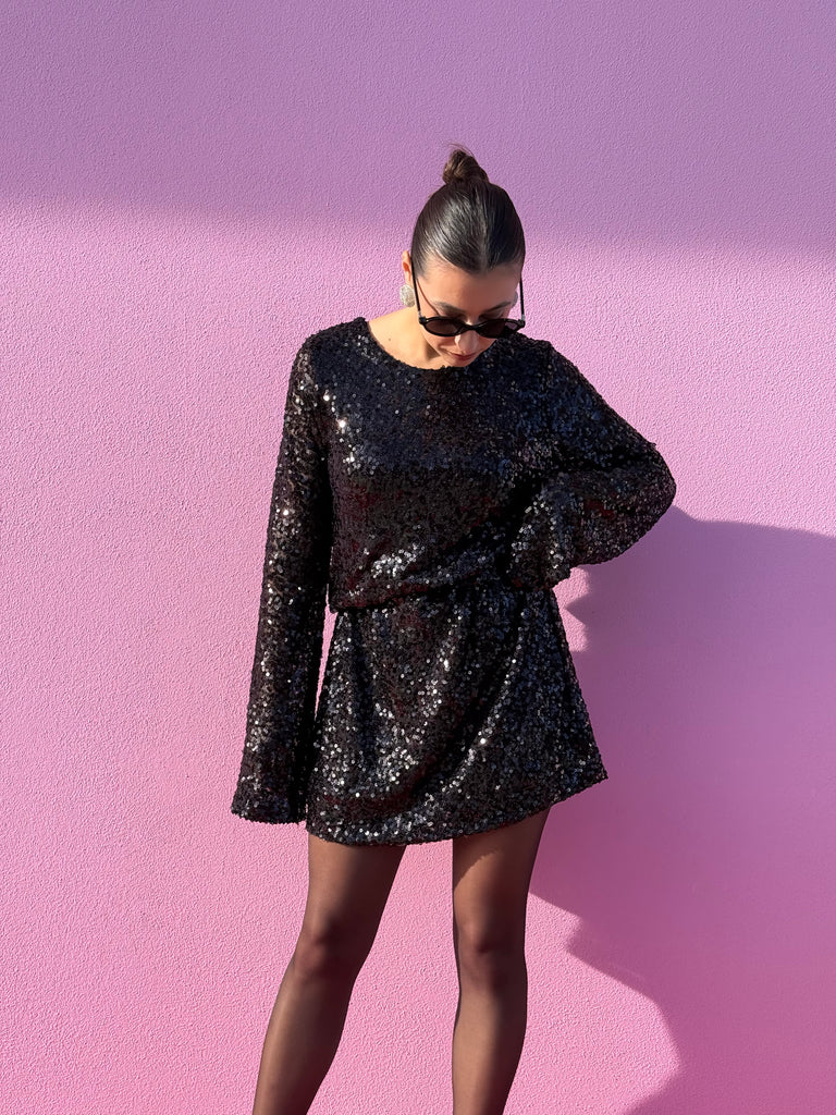 Abito Paillettes fiocco