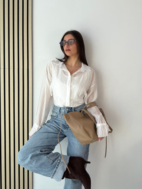 Borsa V Shape tortora