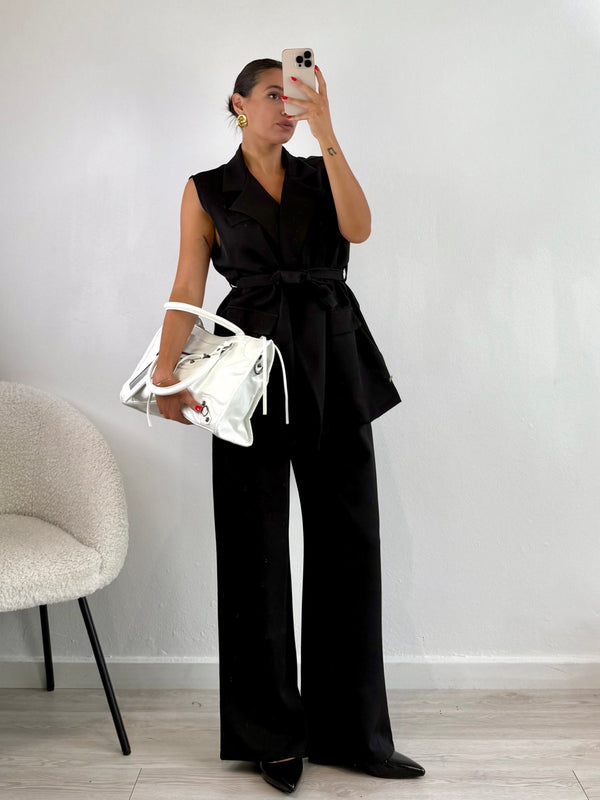 Completo gilet lungo e pantalone