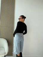 Bermuda di jeans lace