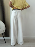 Pantaloni palazzo con cintura