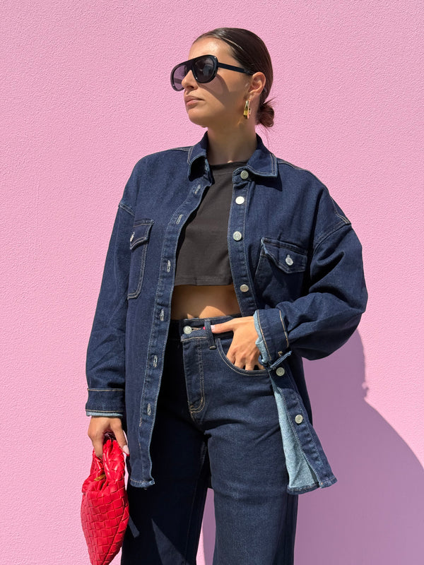 Giacca in denim lavaggio 0