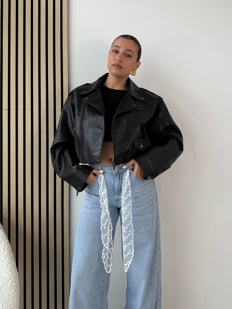 Chiodo ecopelle a bomber