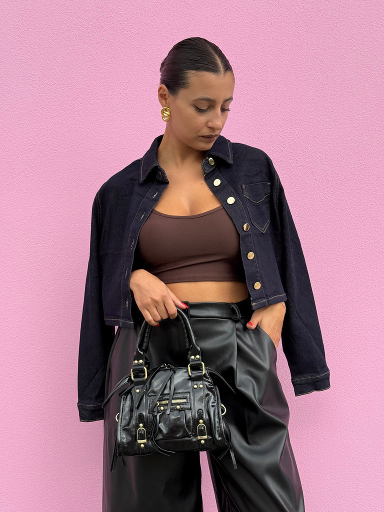 Giacca in Denim Crop