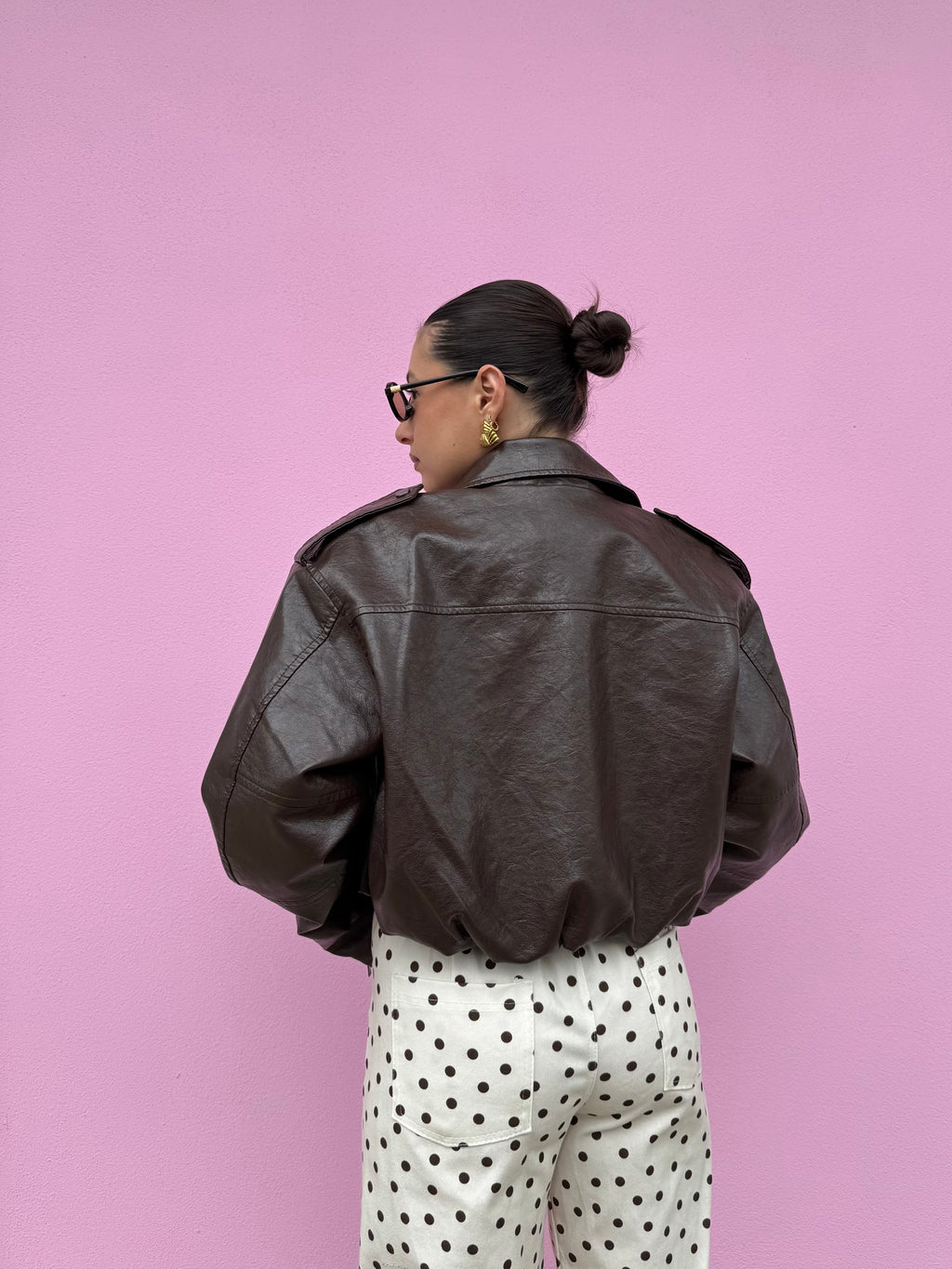 Chiodo ecopelle a bomber