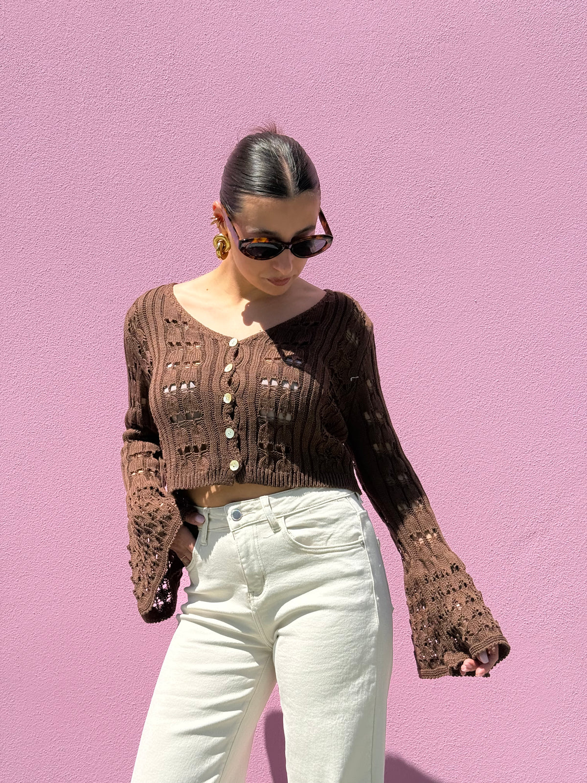 Cardigan traforato