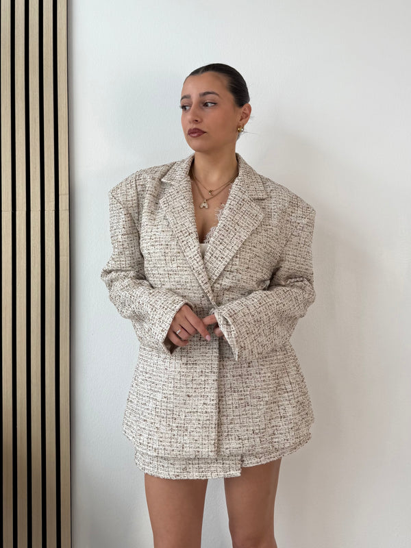 Blazer spalline TWEED fiocco