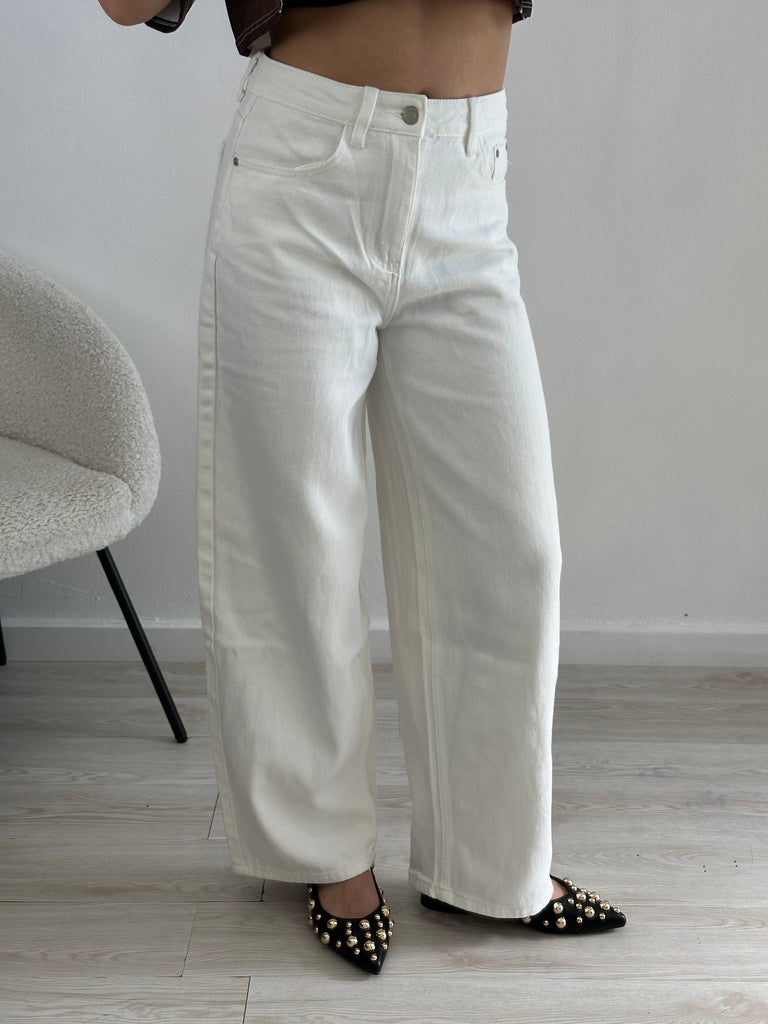 Jeans ballon bianchi