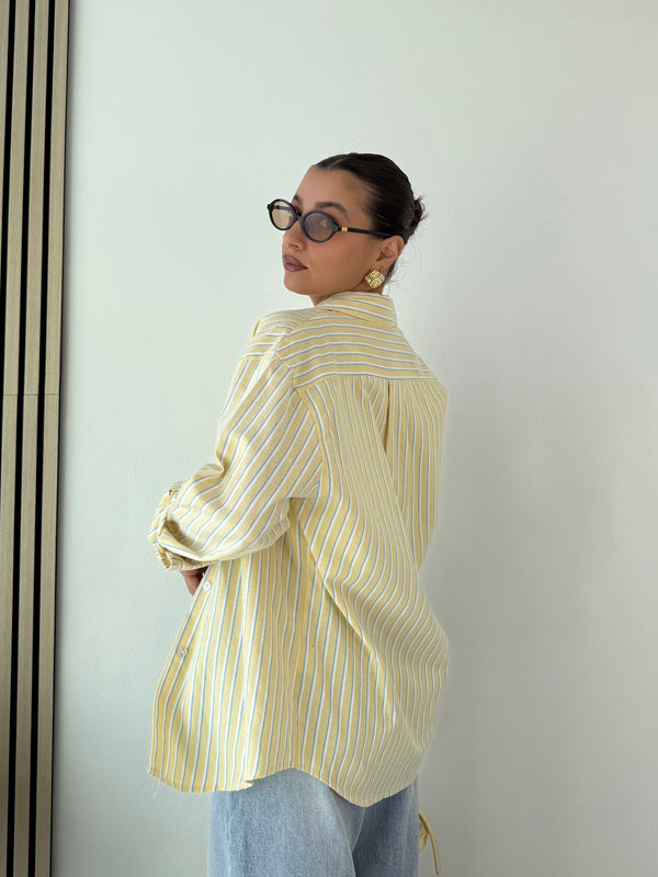 Camicia a righe GIALLA