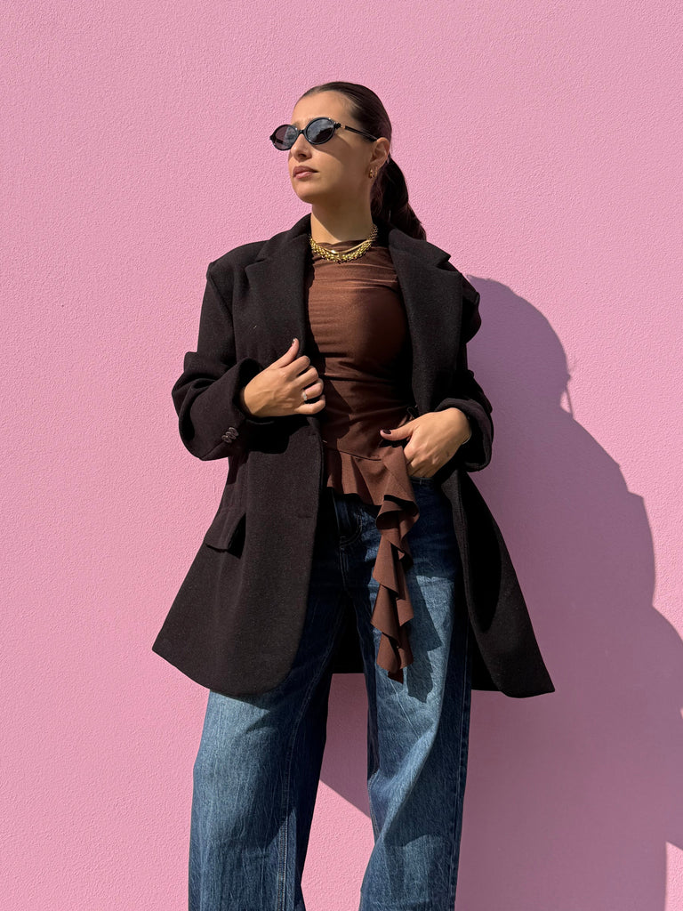 Cappottino blazer in panno over