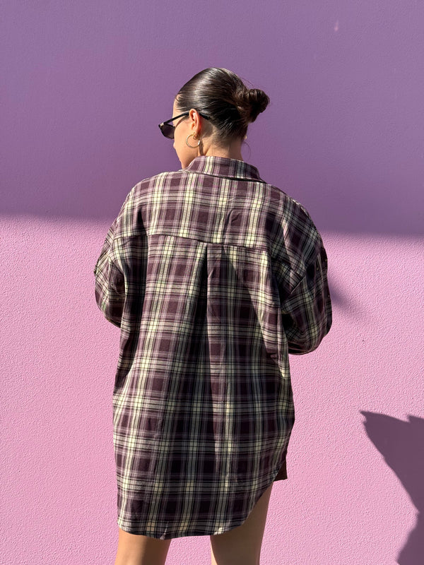 Camicia tartan strass