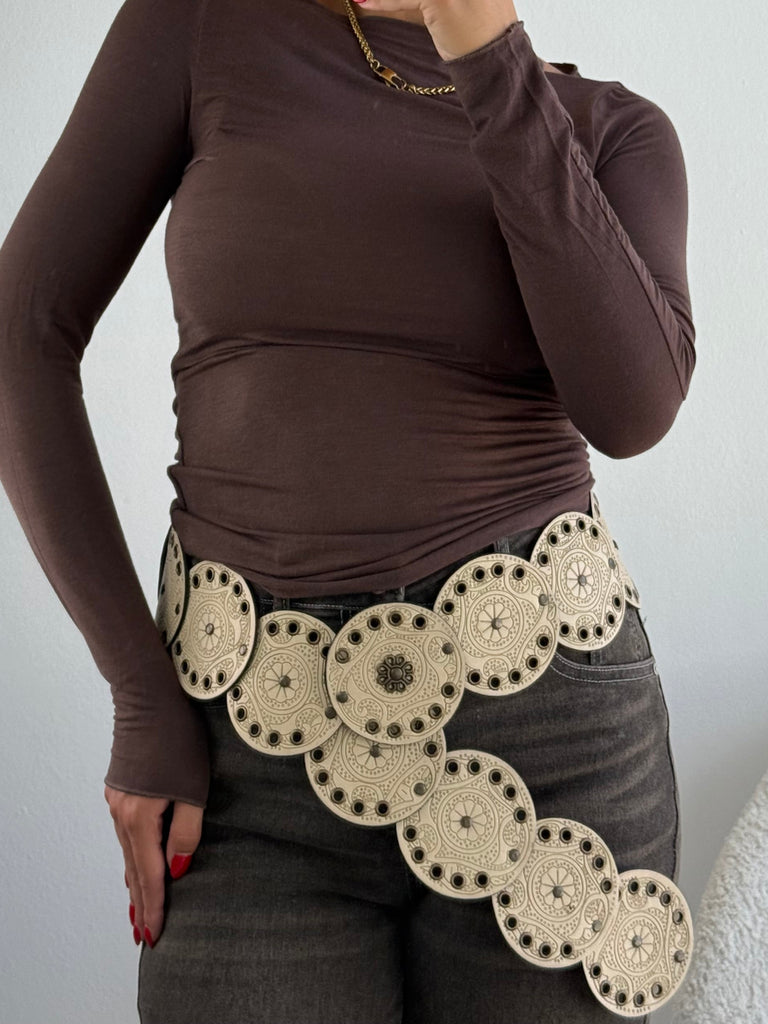 Cintura Western beige