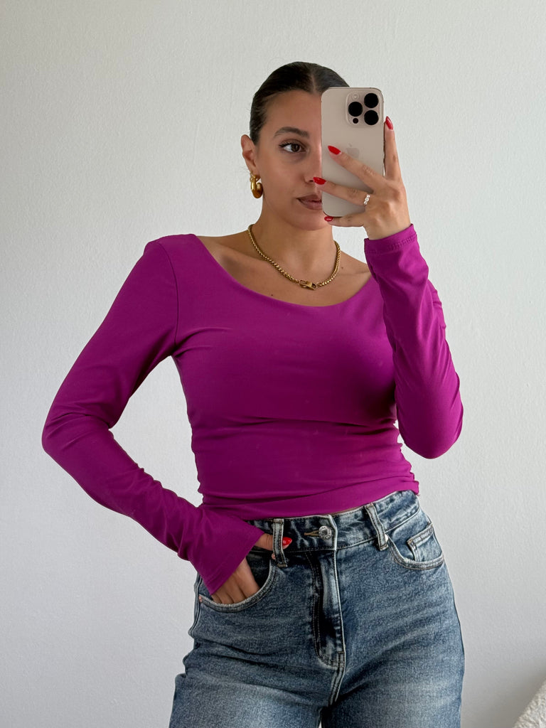 Top crop scollo dietro