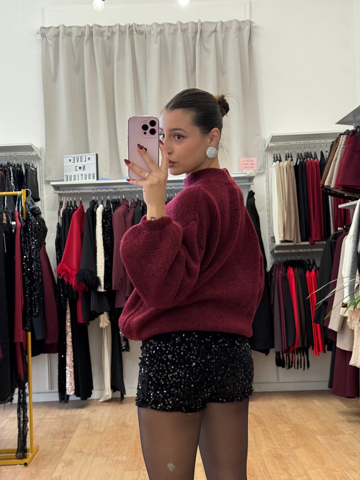 Culotte in velluto paillettes