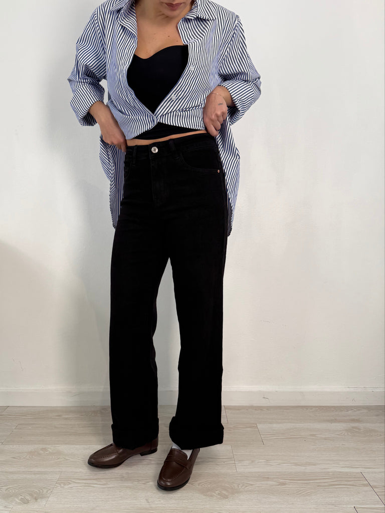 Jeans palazzo nero