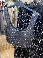 Top in velluto paillettes