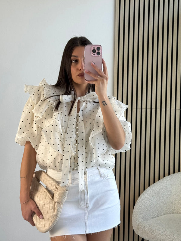 Camicia Cuoricini Volant