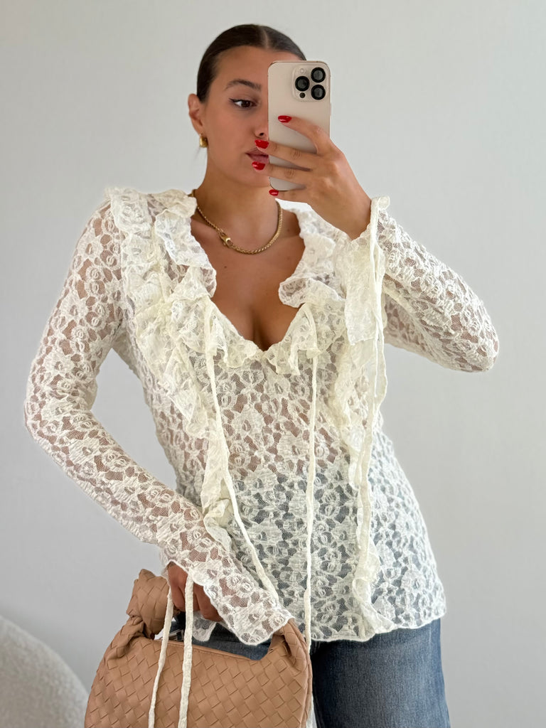 Camicia pizzo laccetti