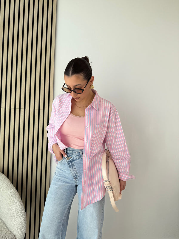 Camicia a righe ROSA