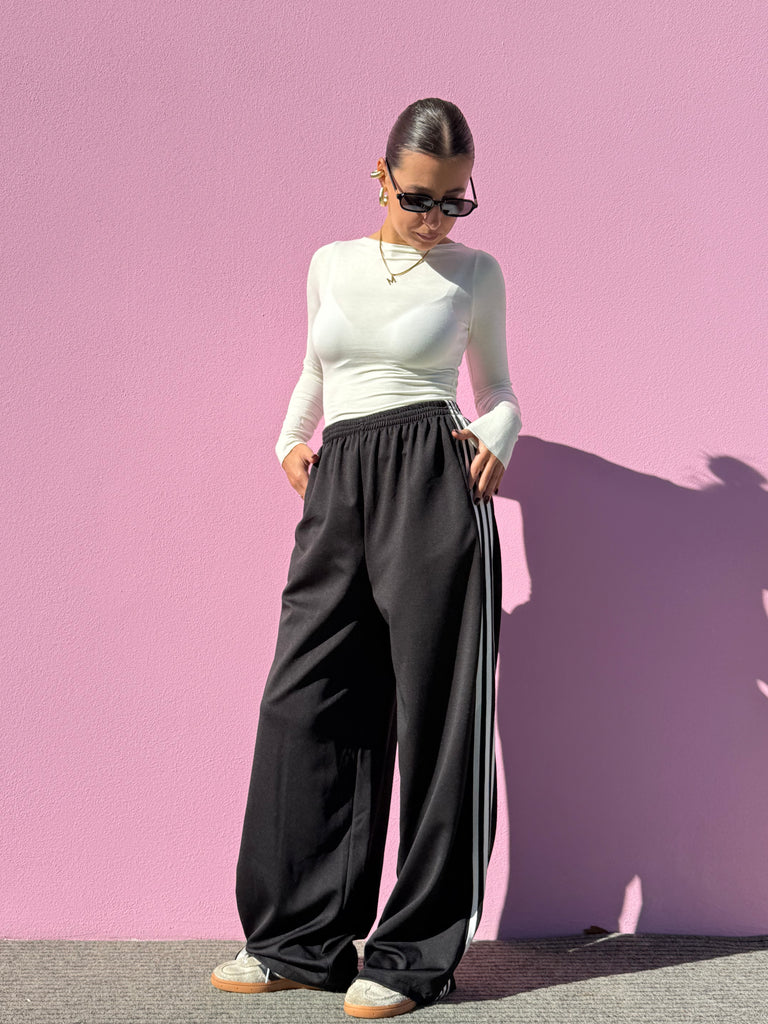 Pantalone Stripes nero