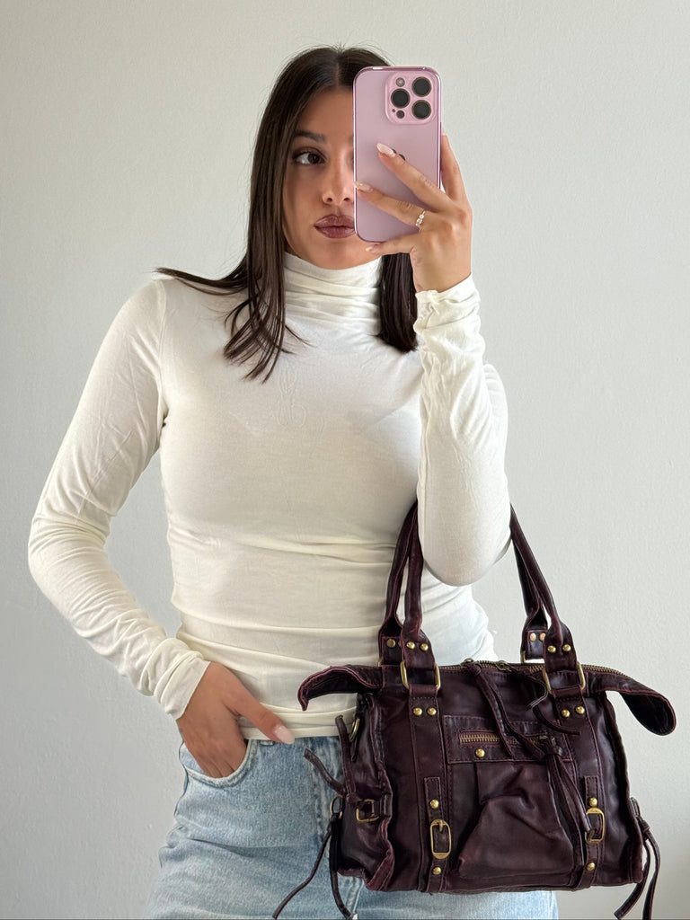 Magliettina Nuvola collo alto velata