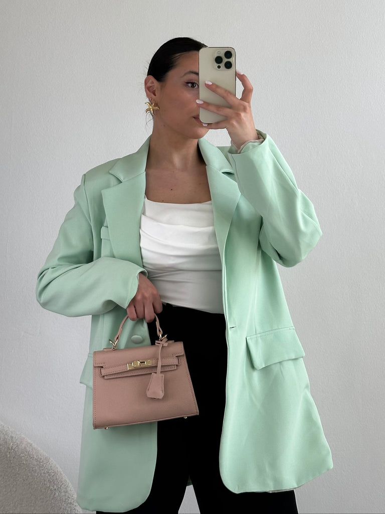 Blazer monopetto verde menta